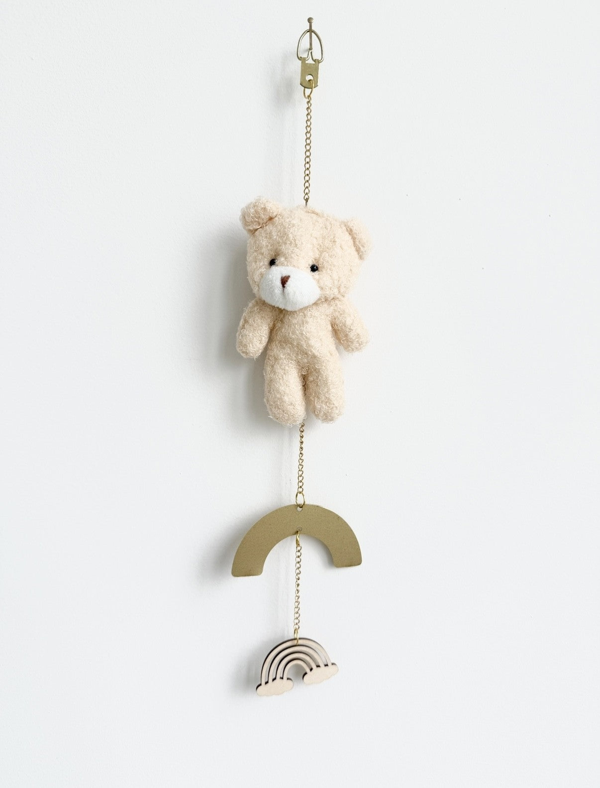 Beige bear plush baby room decor soft toy