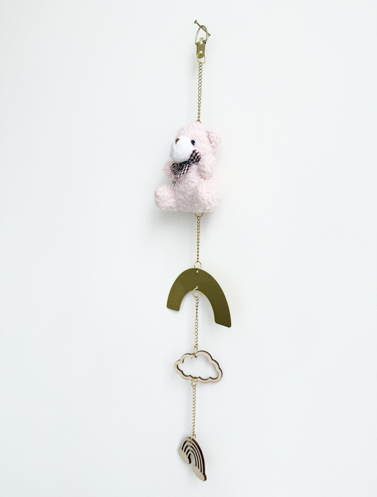 Pink teddy plush baby room decor soft toy