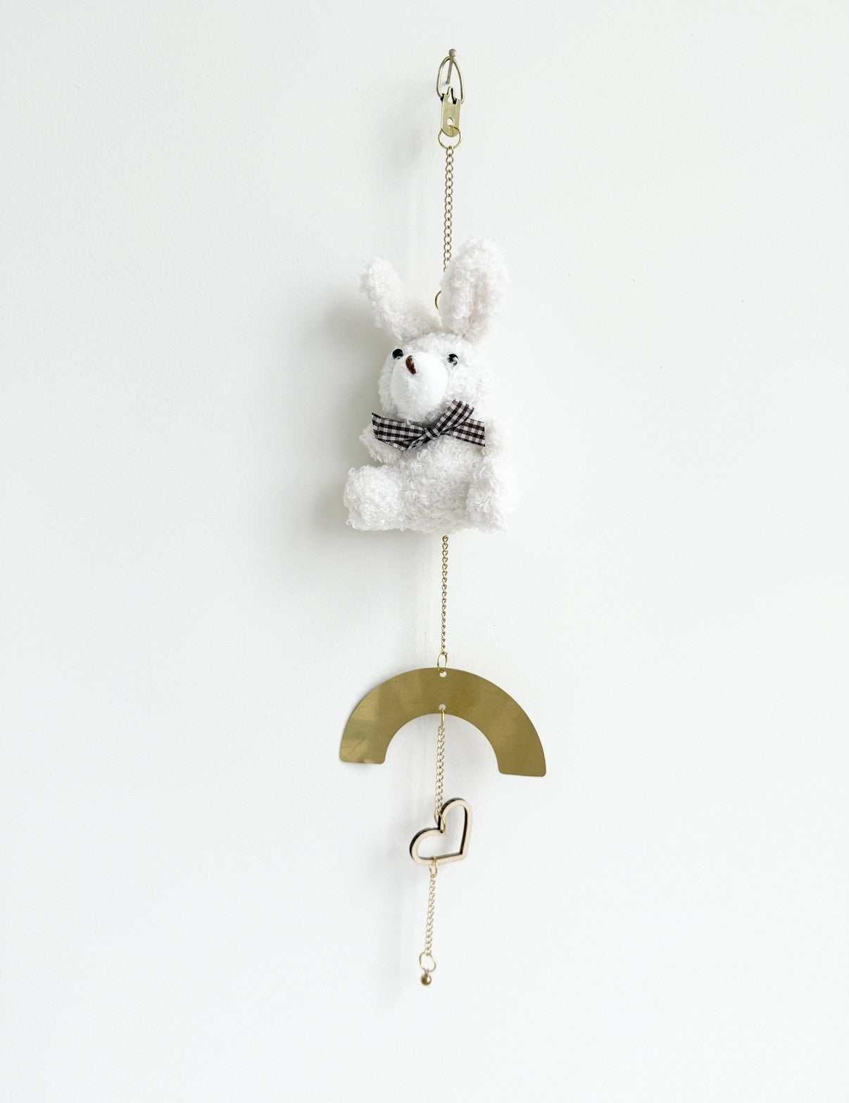 White rabbit plush baby room decor Australia