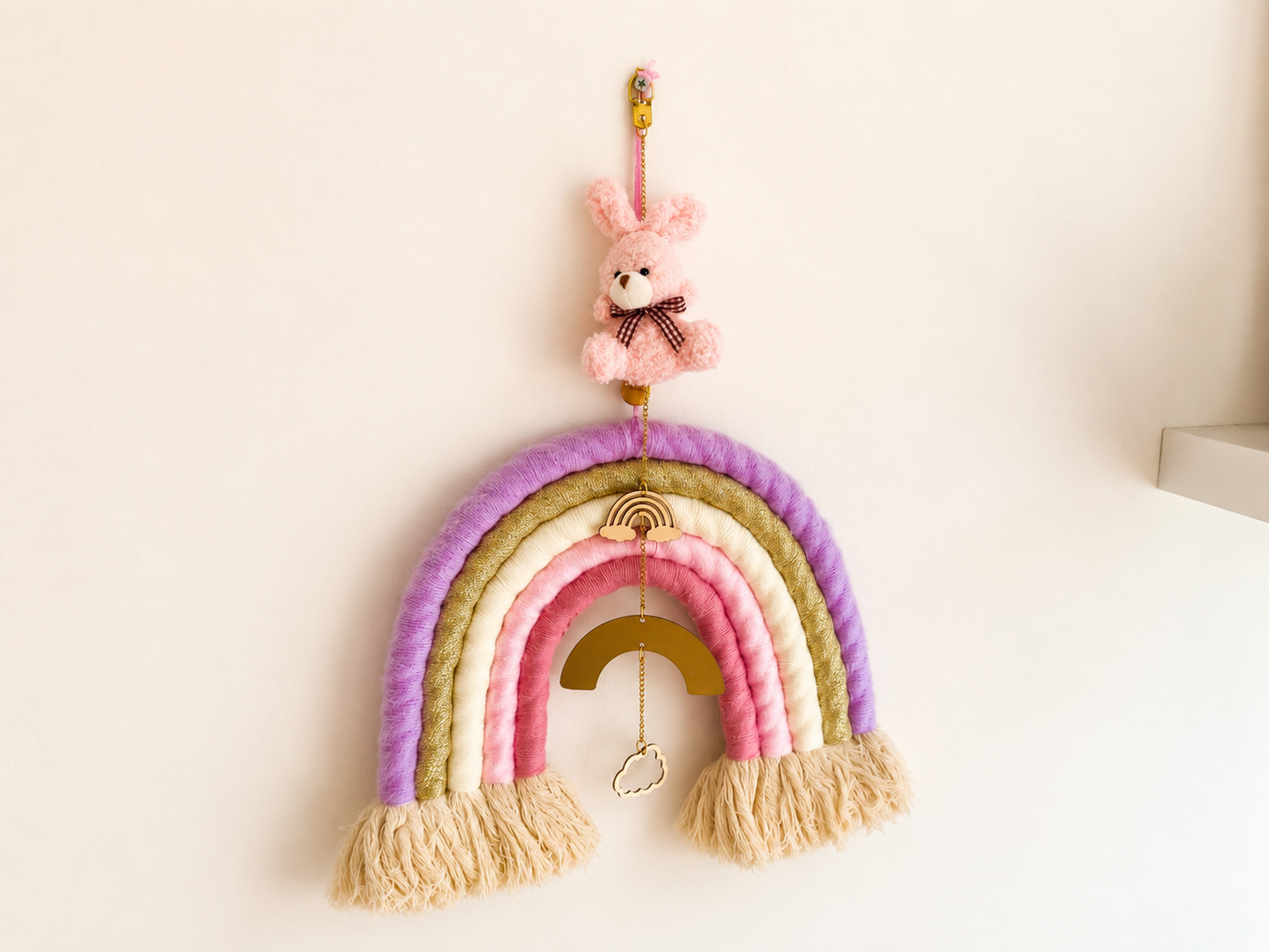 Pink Rabbit Plush with Bow | Baby Girl Gift Australia