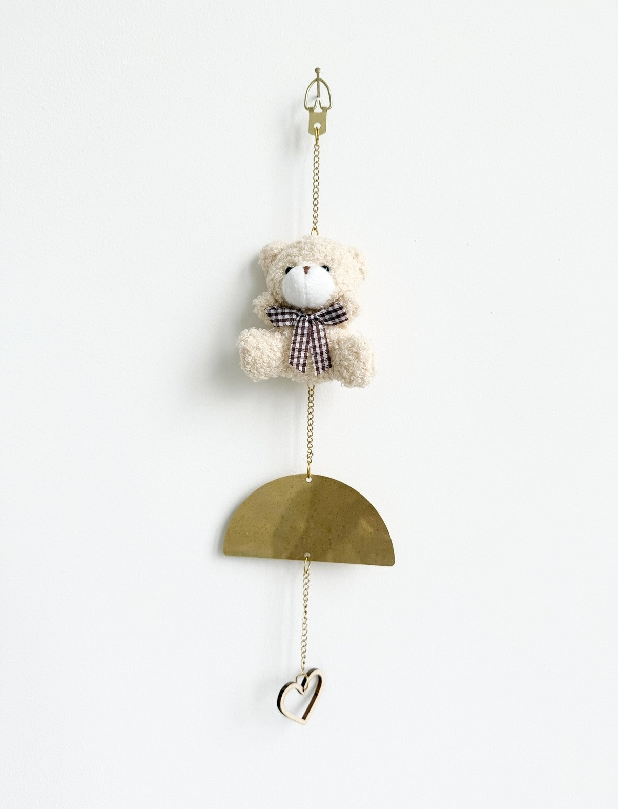 Beige teddy plush neutral baby gift handmade Australia