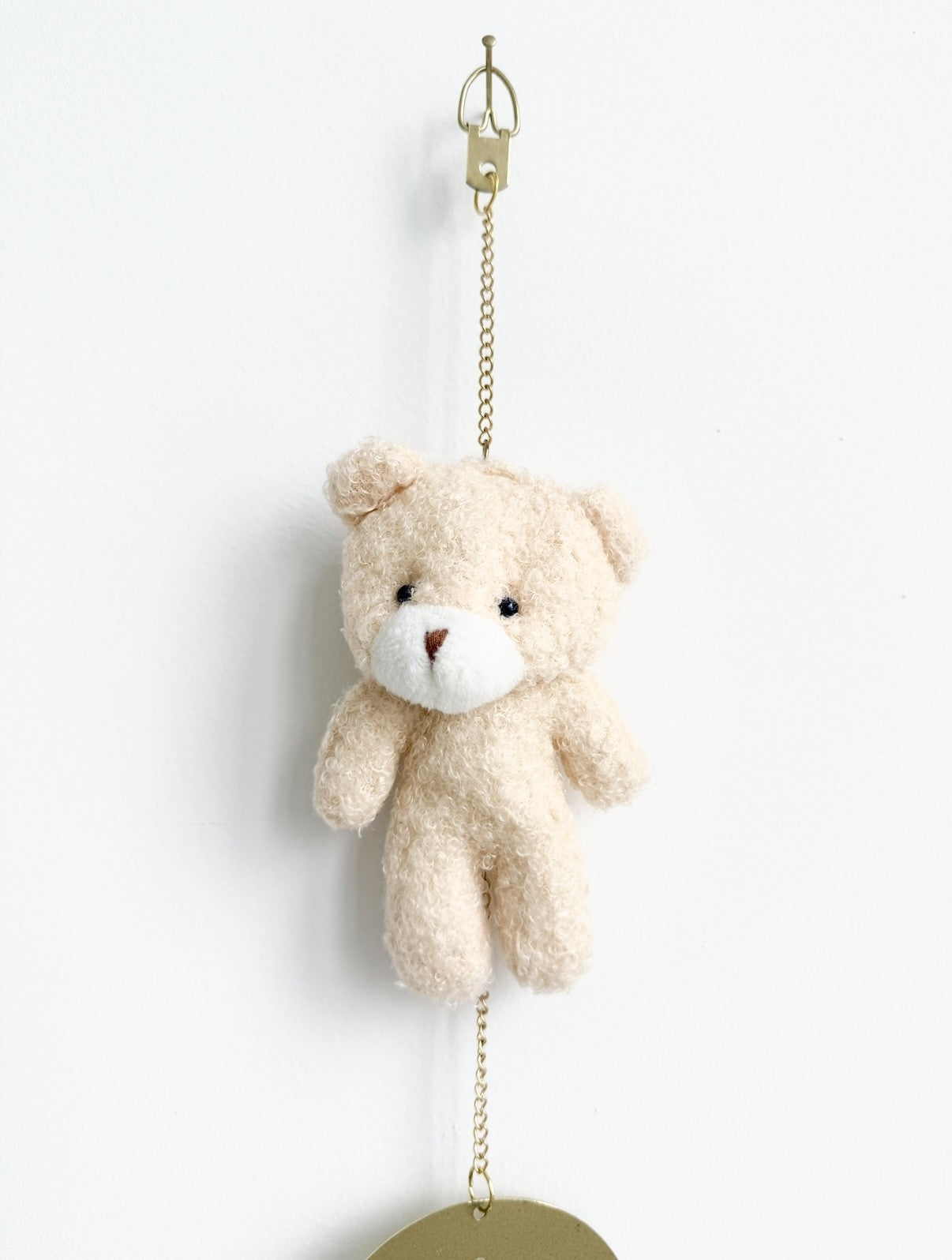 Beige bear with bow neutral baby gift handmade Australia