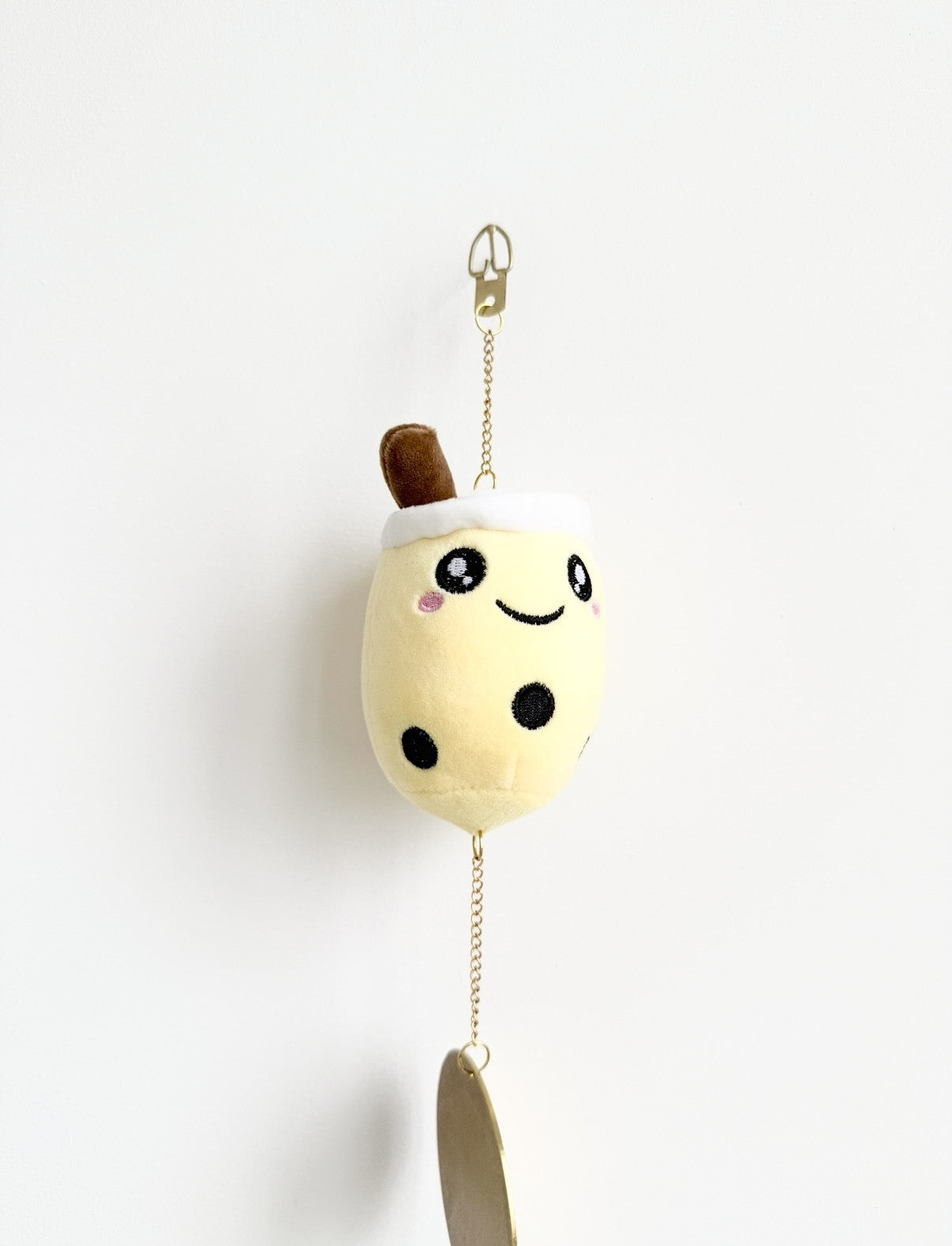 Handmade yellow boba plush baby room decor