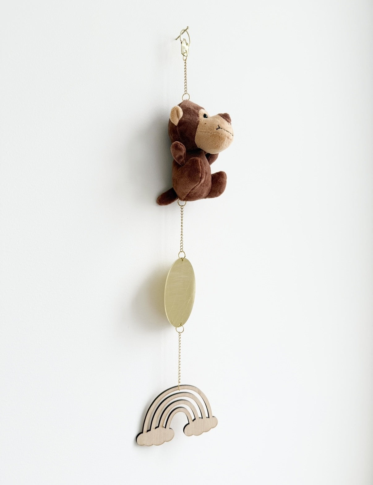 Handmade monkey plush animal nursery decor