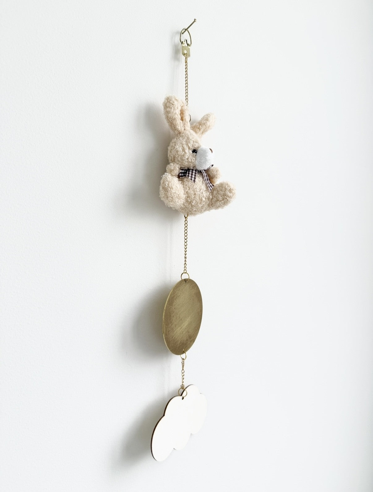 Beige rabbit plush baby room decor soft toy