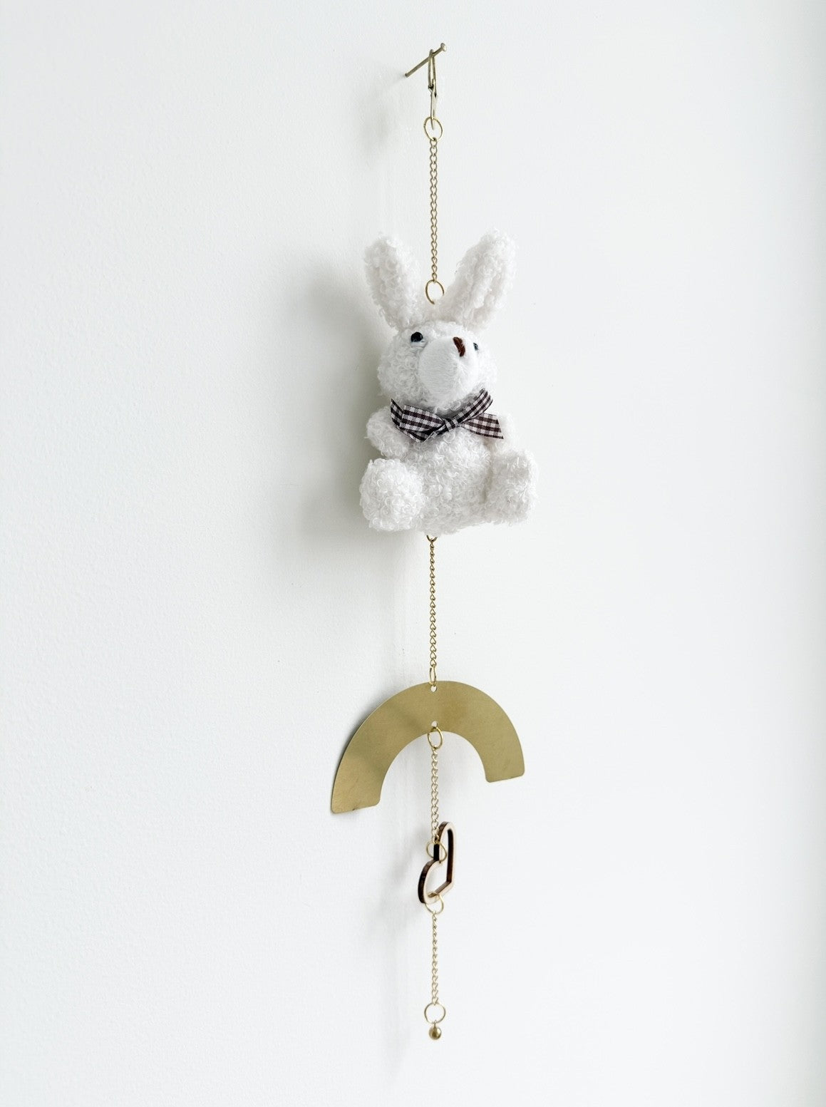 White rabbit plush newborn gift handmade Australia