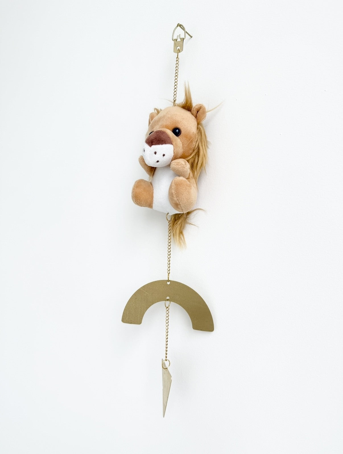 Lion plush keepsake baby gift nursery hanging decor