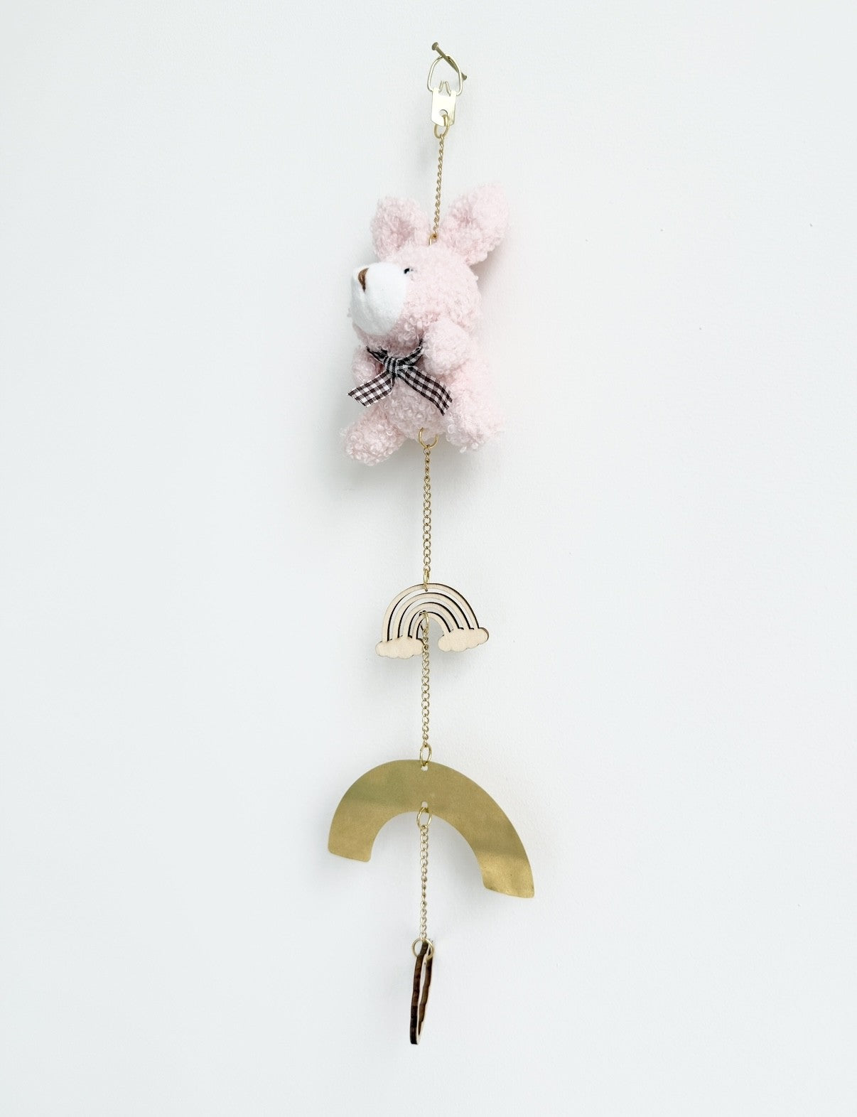 Pink rabbit plush baby room decor soft toy