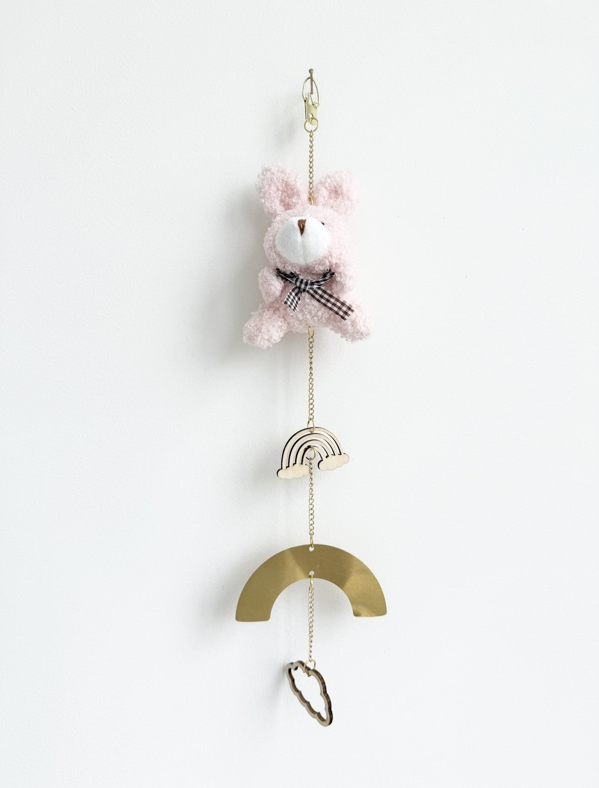 Pink rabbit plush baby girl gift handmade Australia