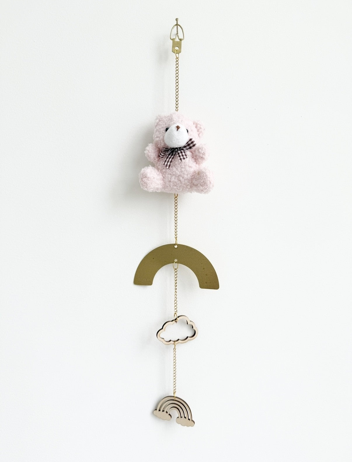Pink teddy plush baby girl gift handmade Australia