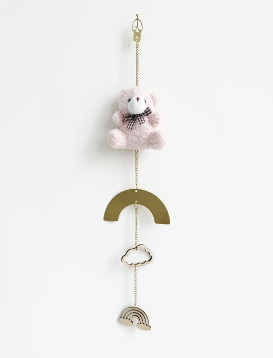 Pink teddy plush baby girl gift handmade Australia