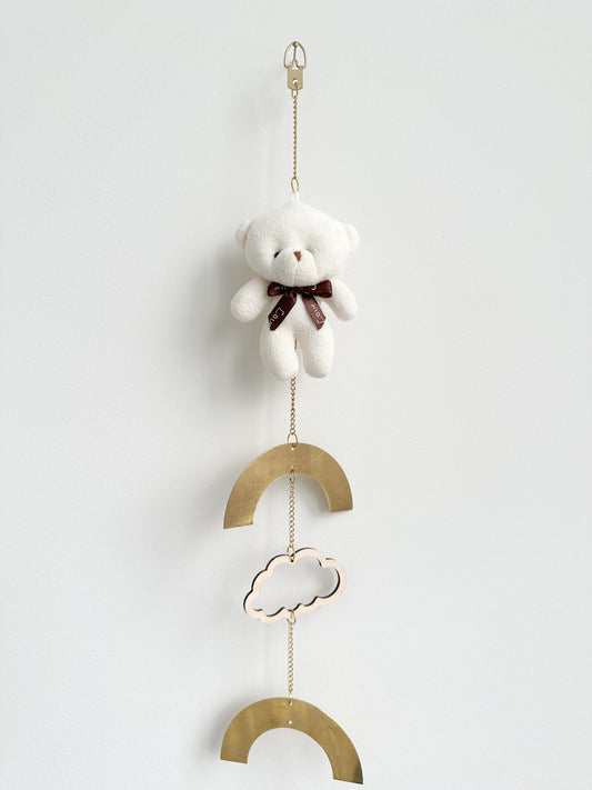 White Teddy With Love Bow Tie