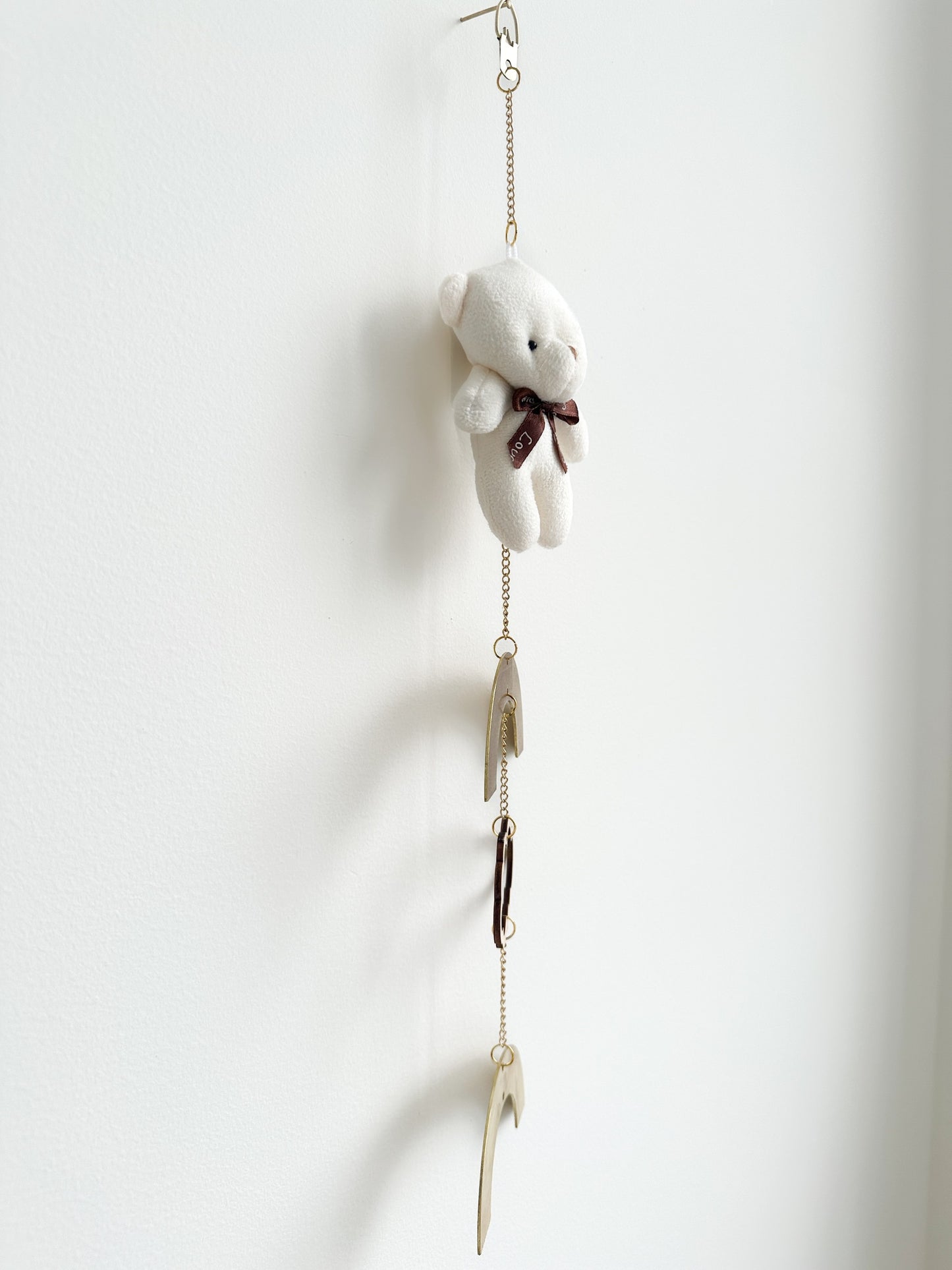 White Teddy With Love Bow Tie