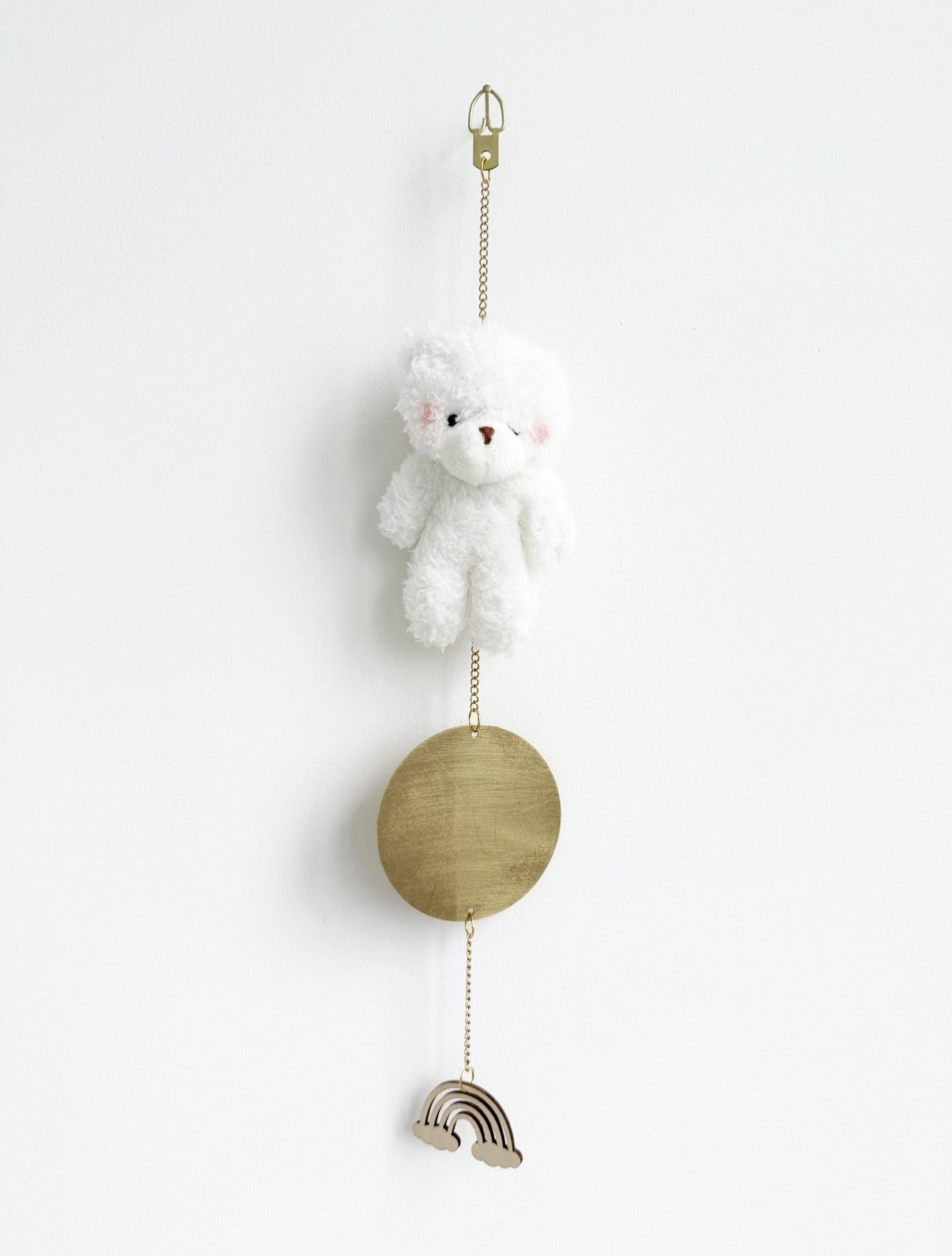 White bear blush plush baby room decor soft toy