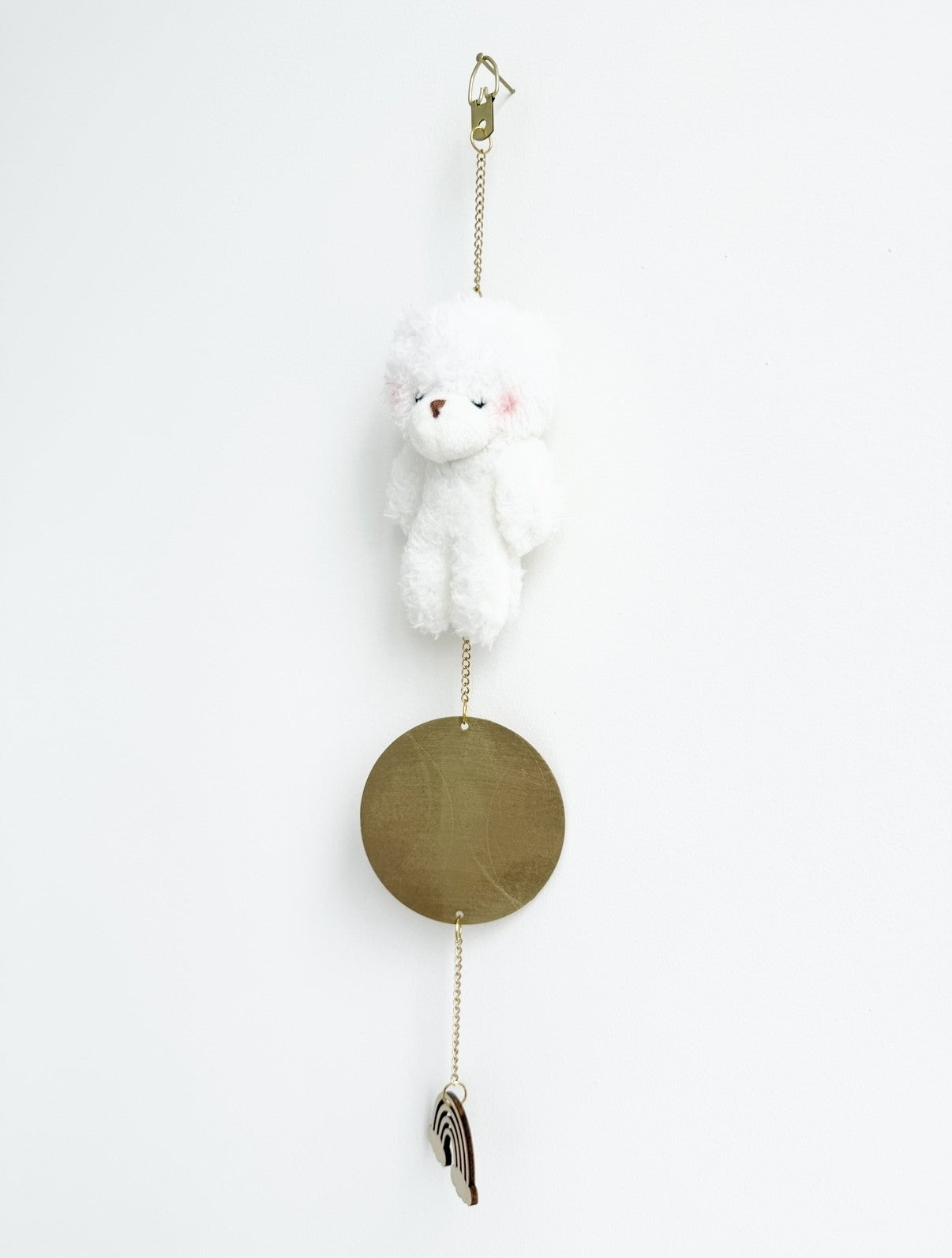Handmade white bear blush plush newborn gift