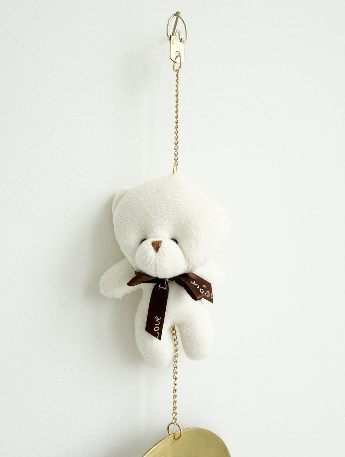 White bear plush nursery decor soft toy baby gift