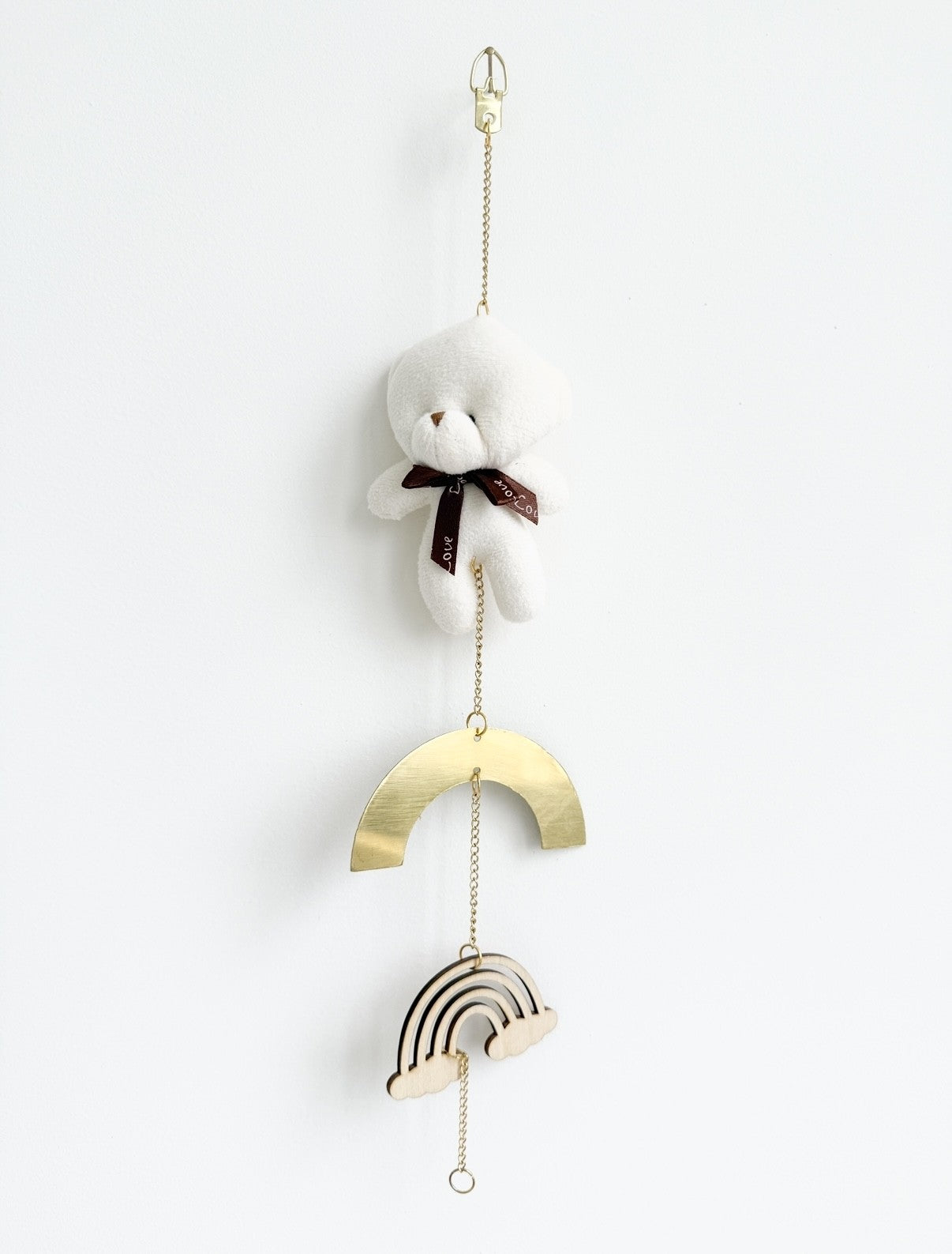 White bear plush newborn gift handmade Australia