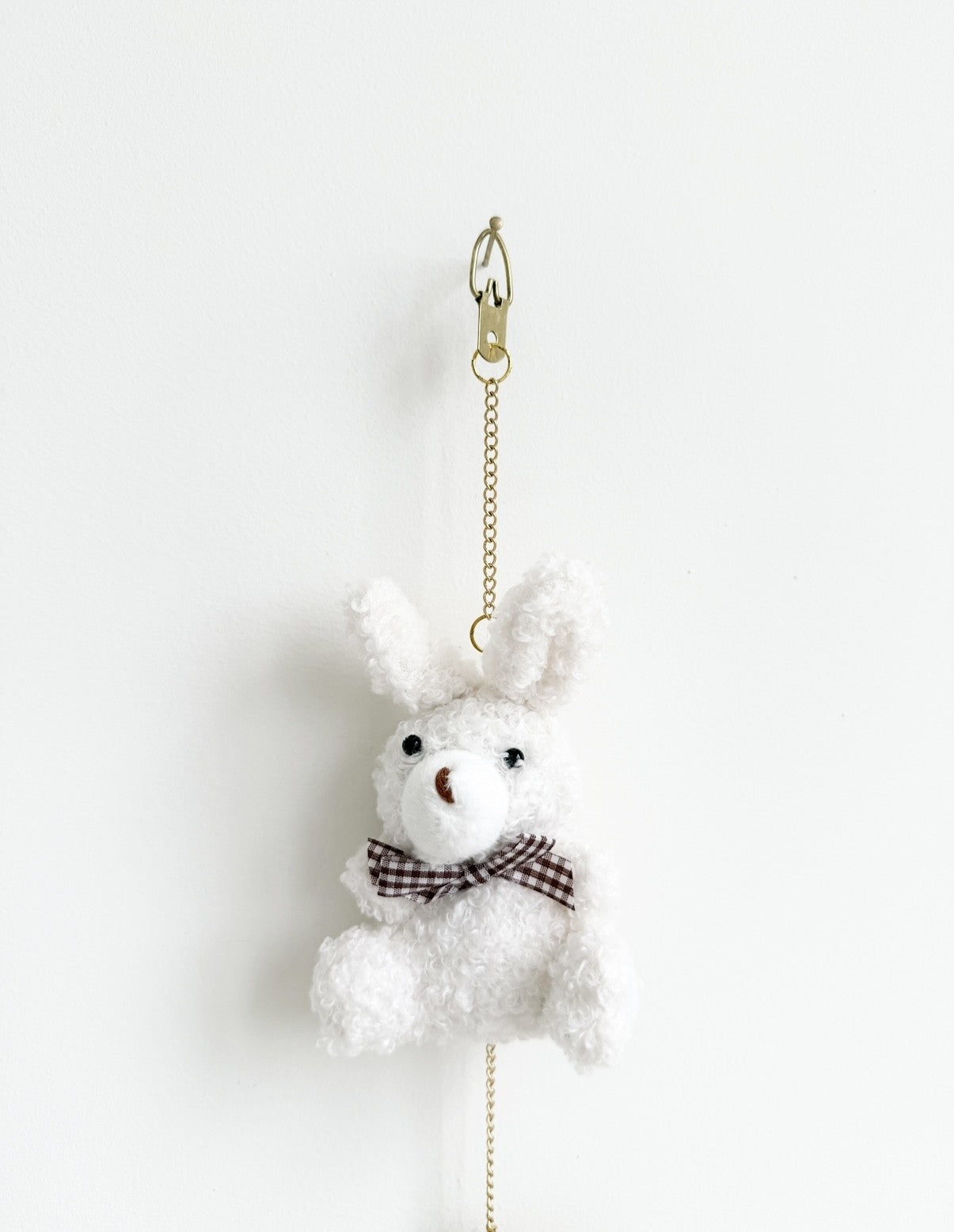 White rabbit plush nursery decor soft toy baby gift